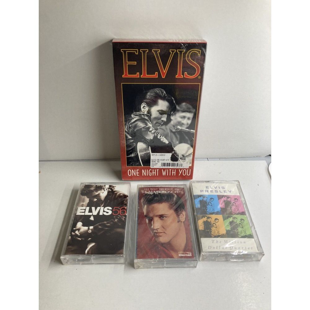 Elvis Presley SEALED VHS And Cassette Tapes Lot